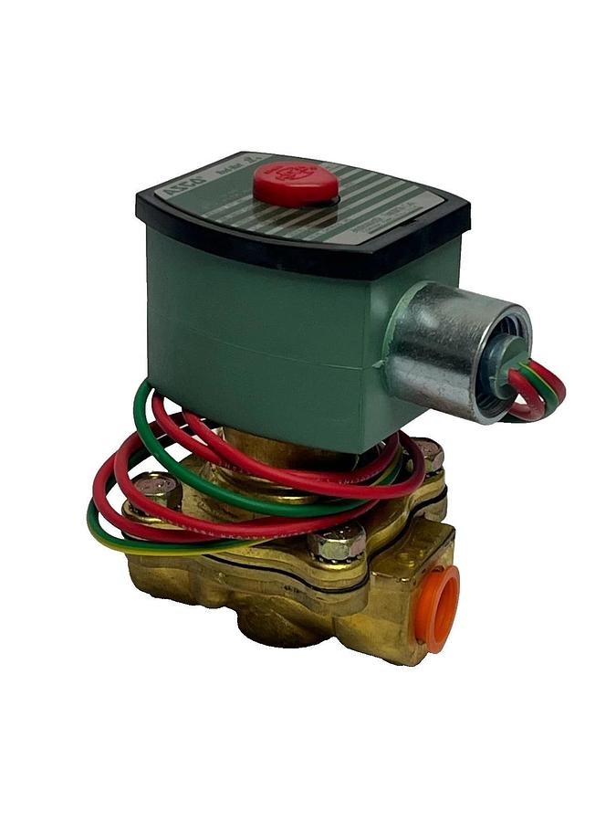ASCO Red-Hat II 8210G33 Solenoid Valve 3/8" NPT 120V N.O. Brass 125 PSI - NSMP