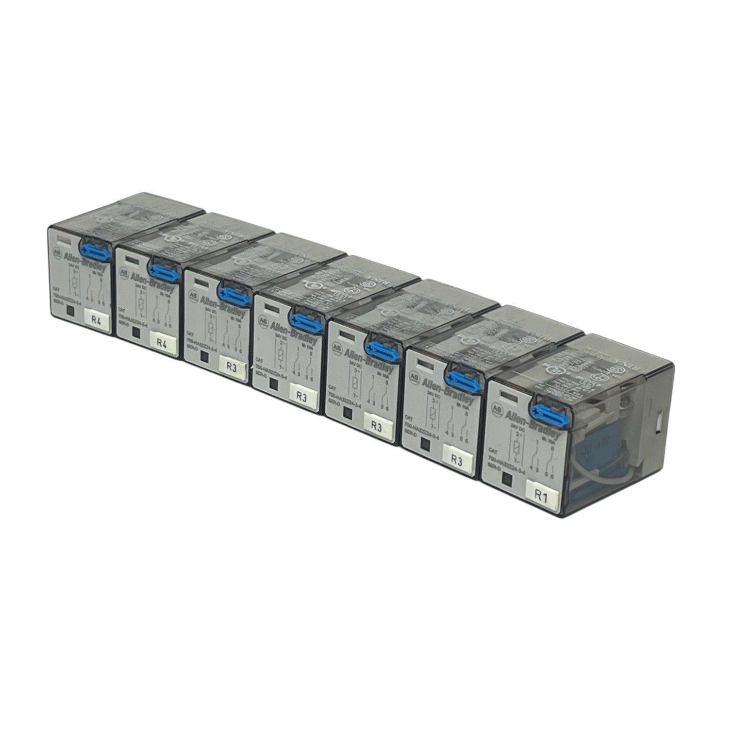 Used LOT OF 6 Allen-Bradley 700-HA32Z24-3-4 Ser. D General Purpose Relay 24VDC