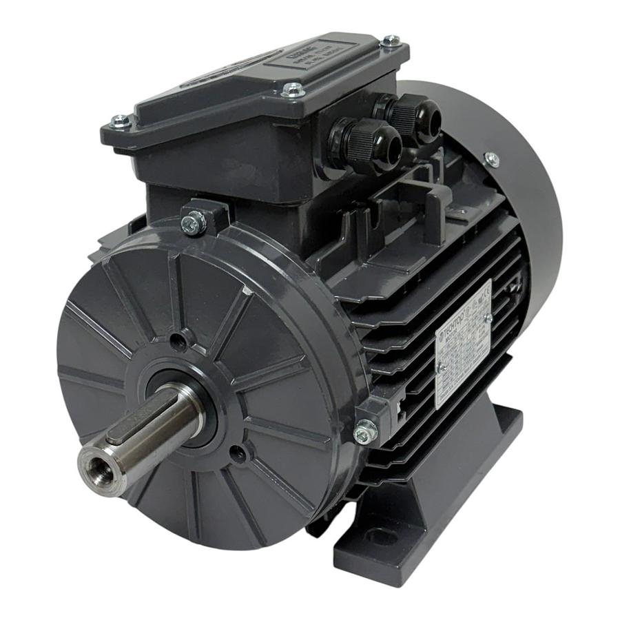 Used Techtop T100L1-4 3-Phase Electric Motor 2.2kW 3HP IE3 B3 Foot Mount New Surplus