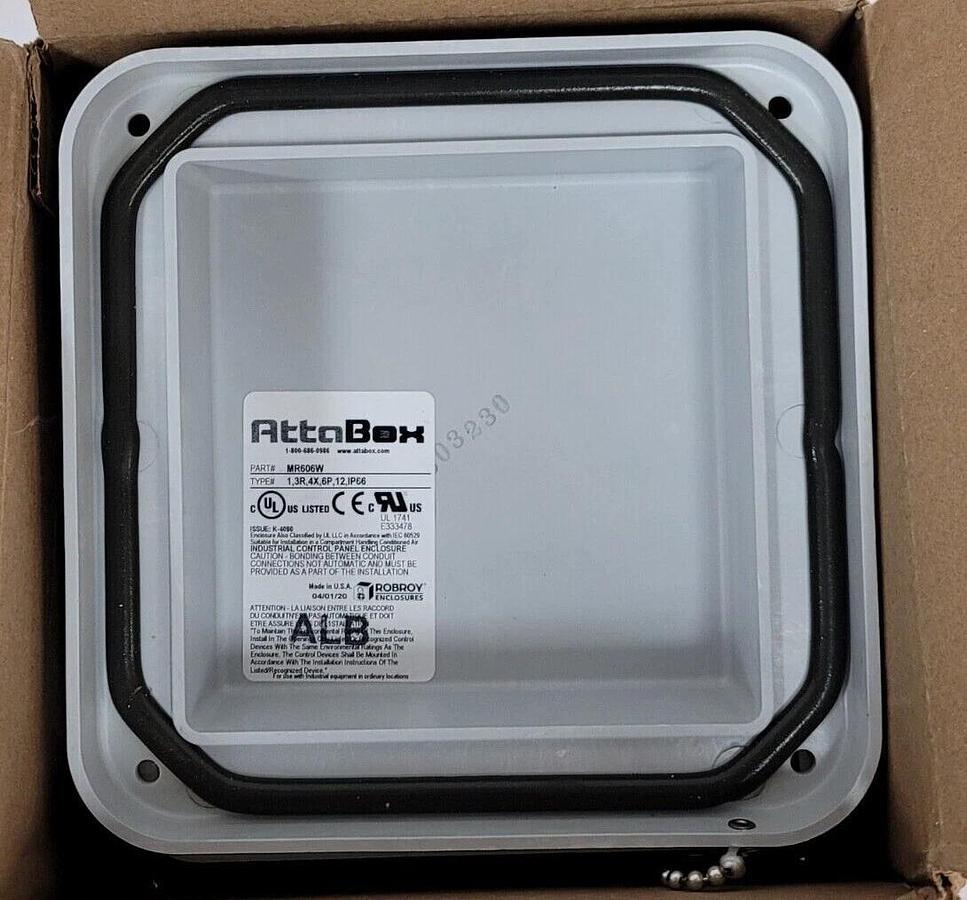 Used NIB ROBROY MR606W ATTABOX MACHOBOX SERIES ENCLOSURE 6 X 6 X 6IN (HXWXD)