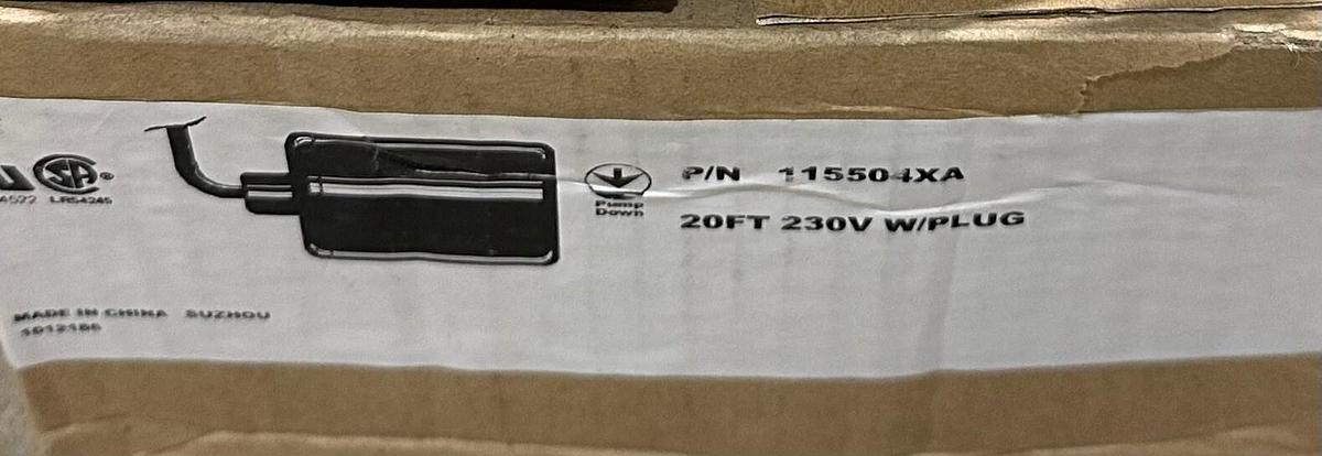 NEW GENERIC PUMP DOWN 115504XA FLOAT SWITCH 20FT CORD W/ PLUG 230V