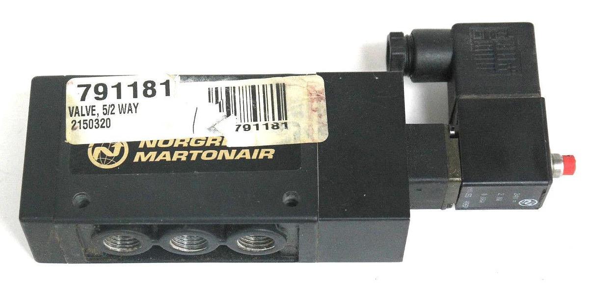 Used NORGREN M/20152/22 SOLENOID VALVE G1/R L5L, 1-10BAR, 5-50 DEG C, M2015222