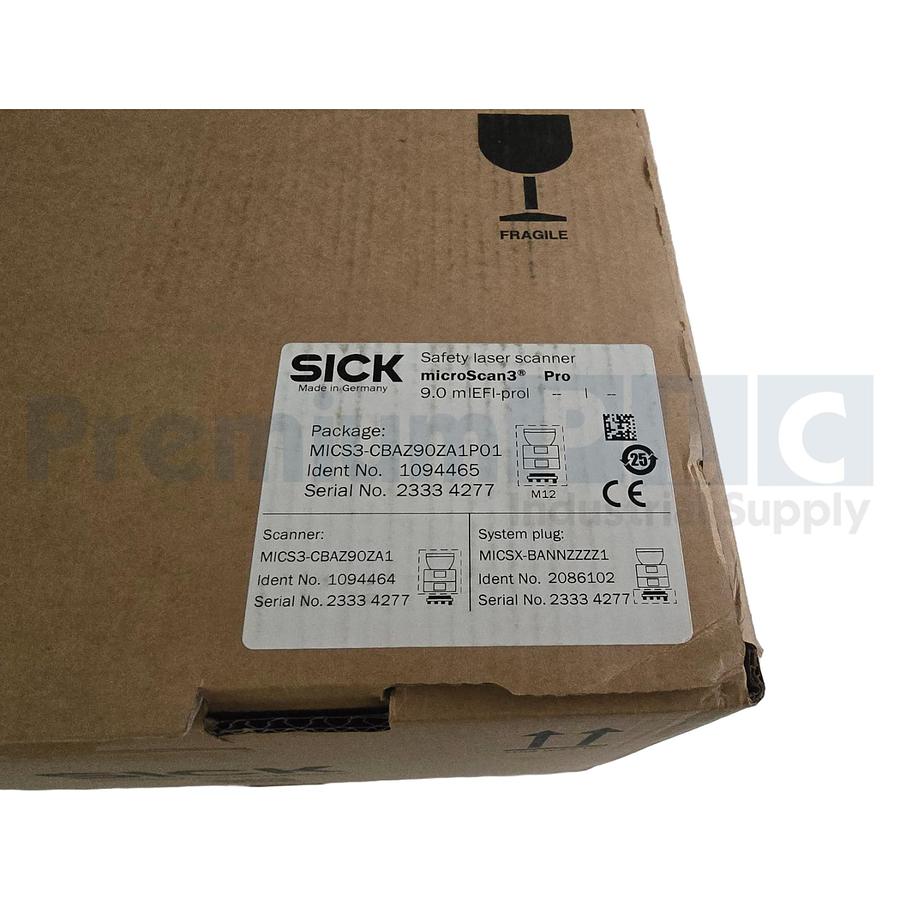 Used SICK MICS3-CBAZ90ZA1P01 microScan3 Pro 9.0m EFI-pro SAFETY SCANNER 1094465 NSMP