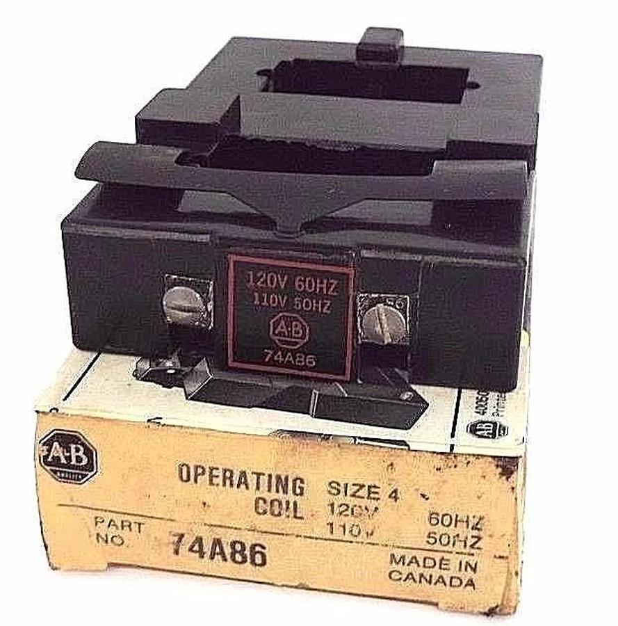 NIB ALLEN BRADLEY 74A86 OPERATING COIL SIZE 4, 120V 60HZ, 110V 50HZ
