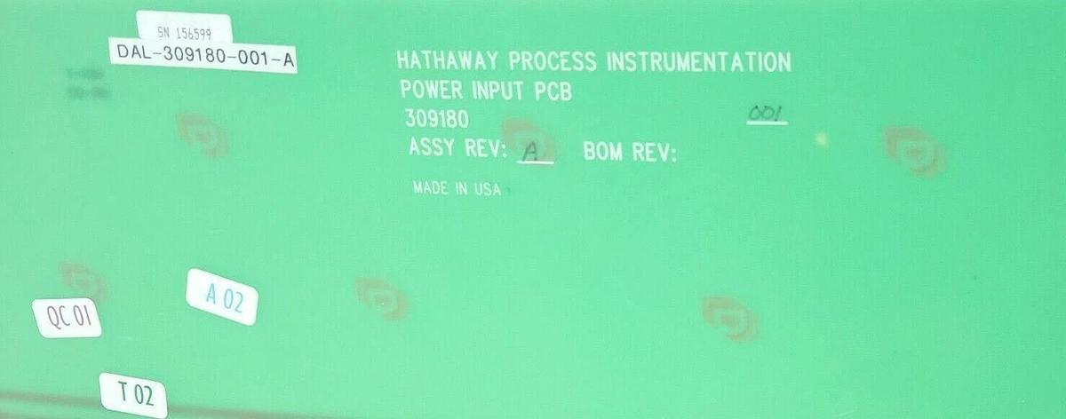 Used HATHAWAY PROCESS 309180 POWER INPUT PCB RPS-100 509180
