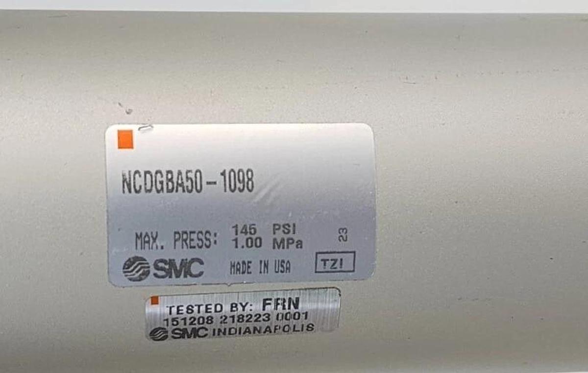 NEW SMC NCDGBA50-1098 CYLINDER NCDGBA501098 145 PSI 1.00 MPa
