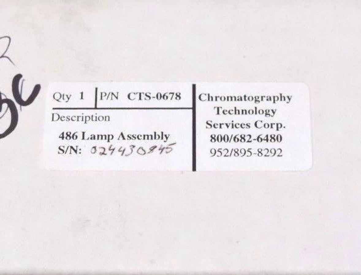Used NIB CHROMATOGRAPHY TECH CTS-0678 486 DEUTERIUM LAMP ASSEMBLY CTS0678