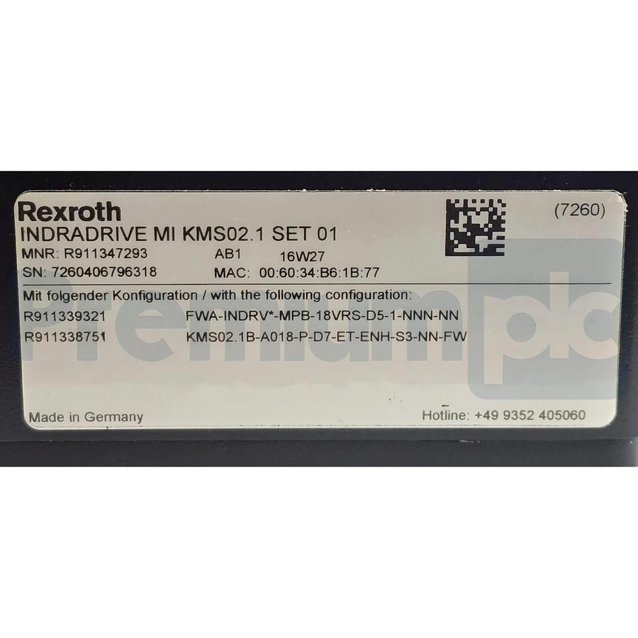 Used Bosch Rexroth R911347293 INDRADRIVE MI KMS02.1 Set 01 Servo Regulator USPI