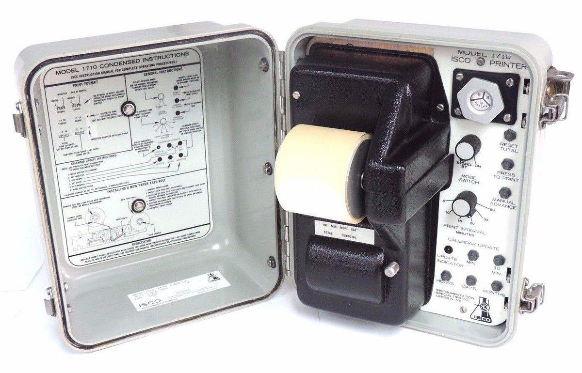 Used ISCO MODEL 1710 FLOW METER PRINTER 12VDC 1ASB PULSE