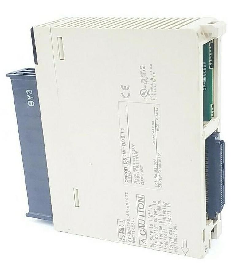 Used OMRON CS1W-OD211 OUTPUT UNIT CS1WOD211, 24V DC (MISSING COVER)