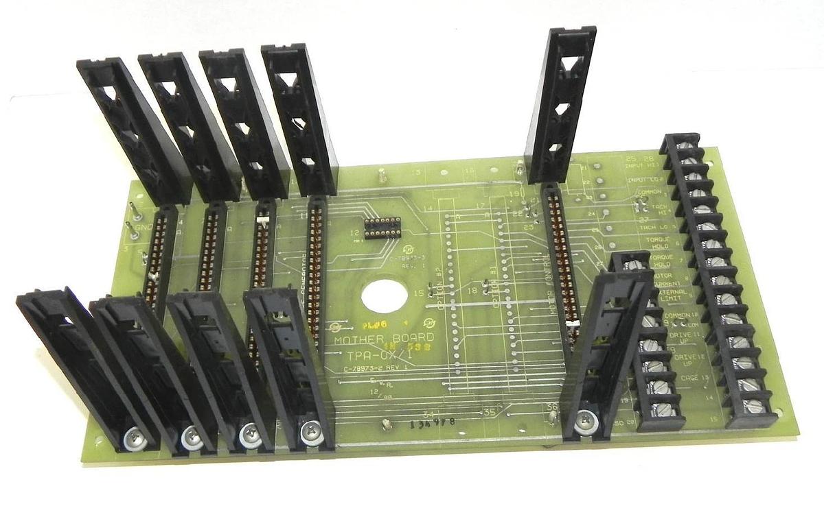 Used KEARNEY & TRECKER TPA-0X/1 MOTHER BOARD C-78973-2 REV. 1