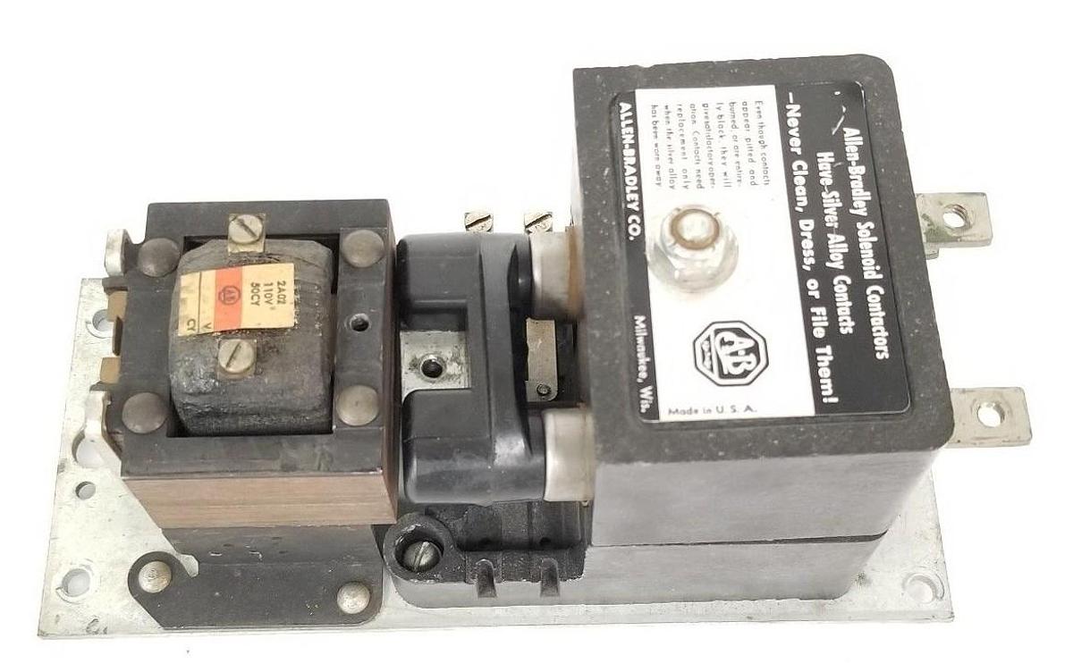 Used ALLEN BRADLEY SOLENOID CONTACTOR 2A02 110V, 60CY