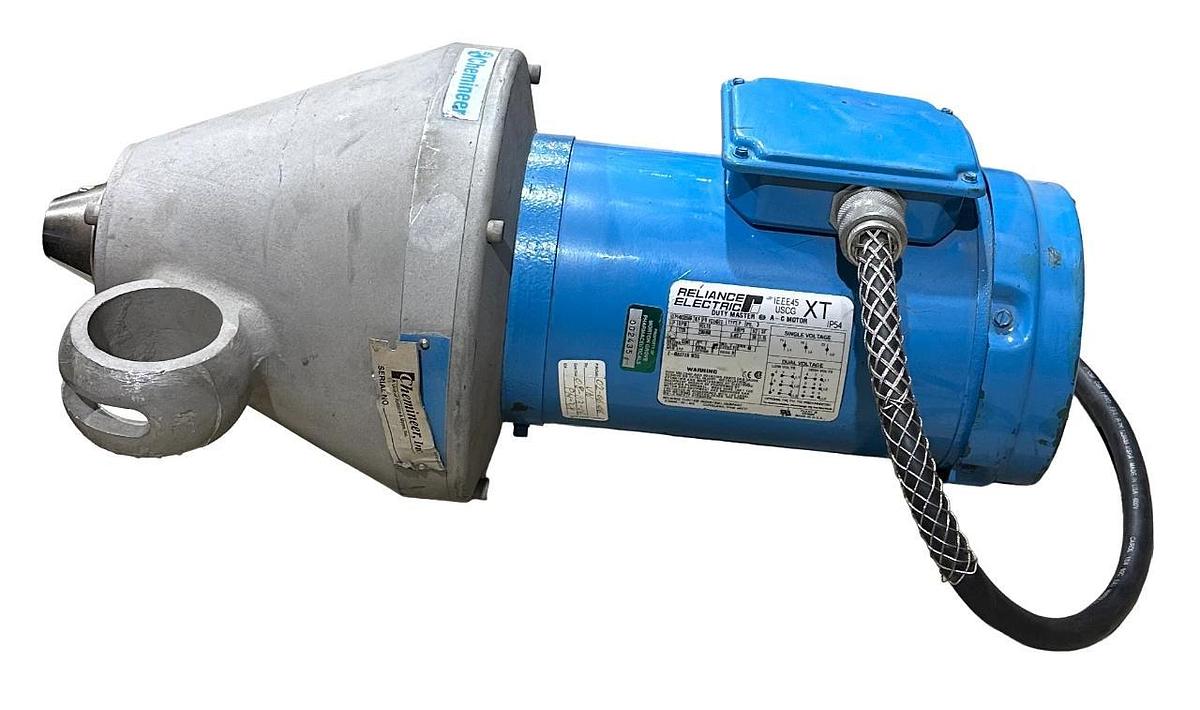 Used CHEMINEER 8-10876300 CLAMP-ON MIXER W/ RELIANCE P14X3256V 2HP DUTY MASTER MOTOR