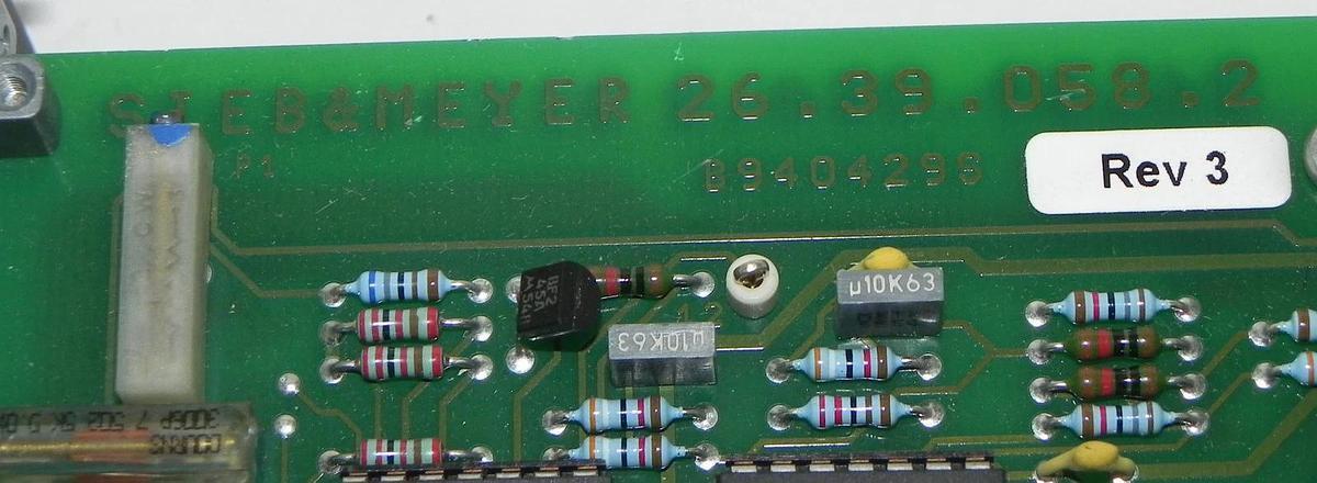 Used SIEB & MEYER 26.39.27 AC-SERVO MODULE 263927, 26.39.058.2 REV. 3, B940429S
