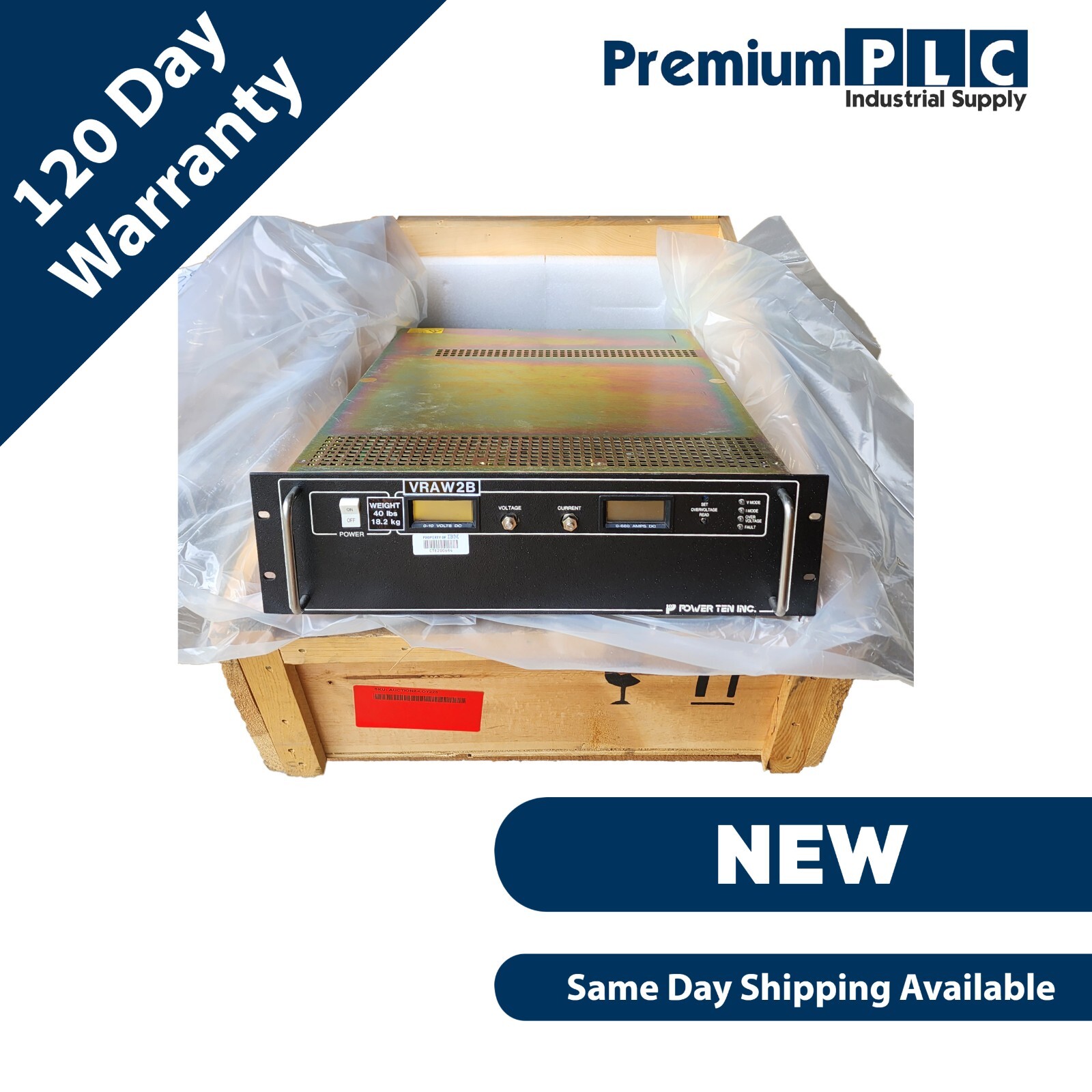 Used NEW POWER TEN P63C-10660D P63C SERIES VARIABLE POWER SUPPLY 10V 660A 10kW