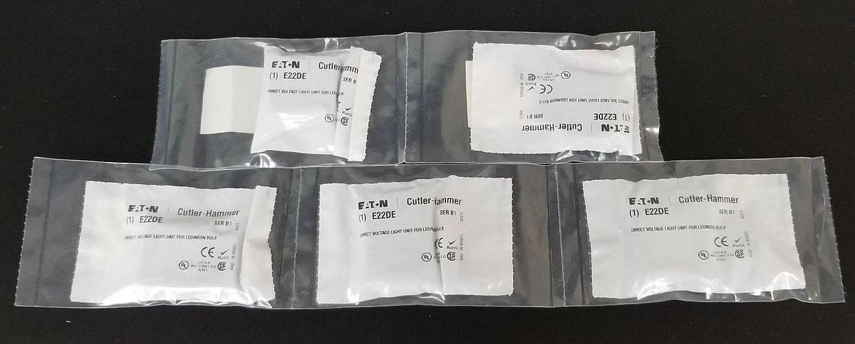 Used LOT OF 5 NEW EATON CUTLER-HAMMER E22DE DIRECT VOLTGE UNIT FOR LED/NEON BULB