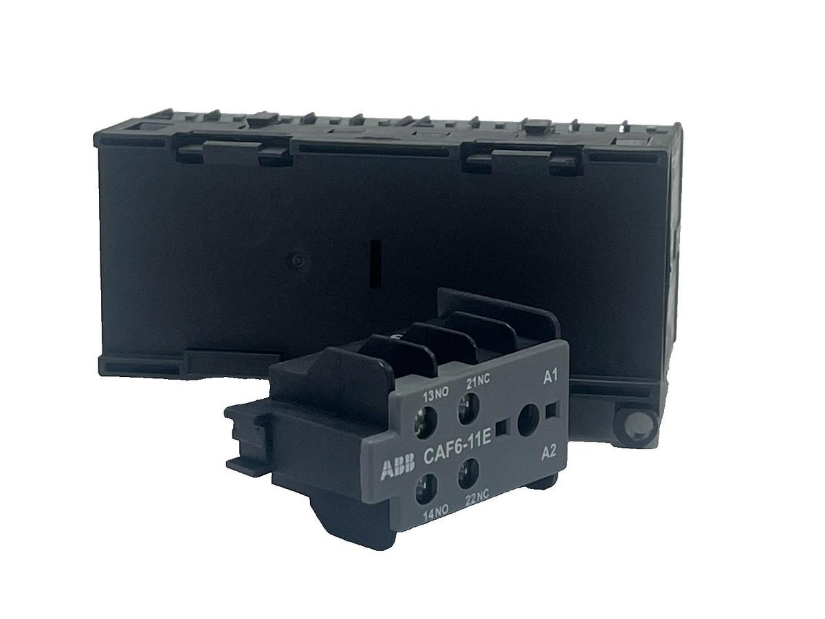Used ABB VB7-30-10 MINI CONTACTOR 3-Pole + 1 Aux, W/ AUXILIARY CONTACT CAF6-11E, NSNP