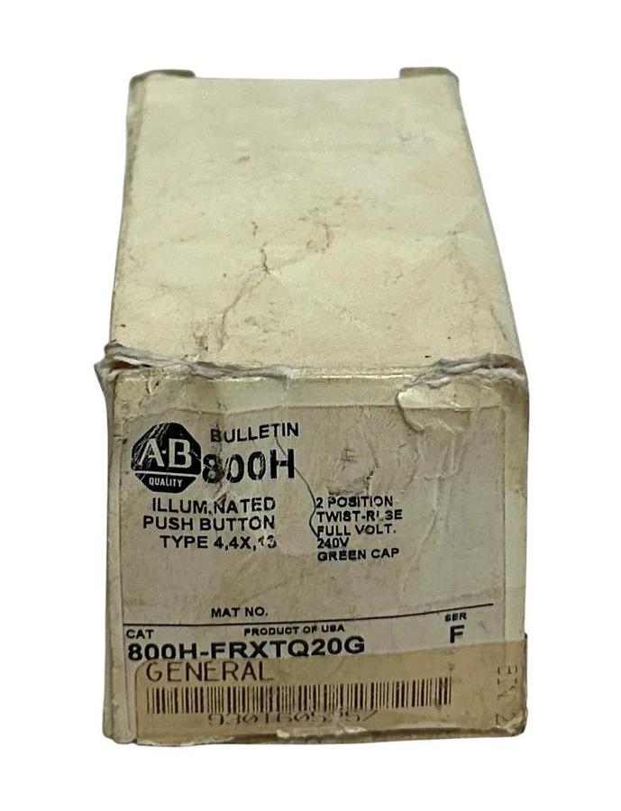 ALLEN BRADLEY 800H-FRXTQ20G /F ILLUMINATED PUSH-PULL DEVICE 30mm 240V NSMP *