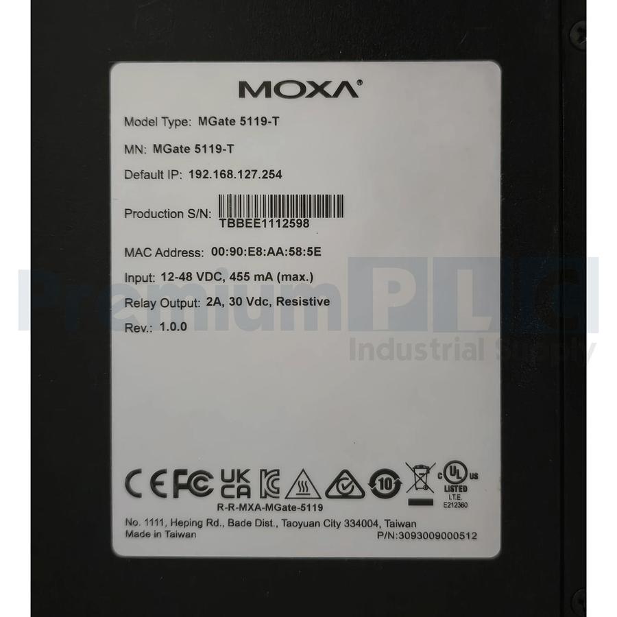 Used MOXA MGate 5119-T ; 1-port Modbus/IEC 101/IEC 104/DNP3-to-IEC 61850 GATEWAY NSMP