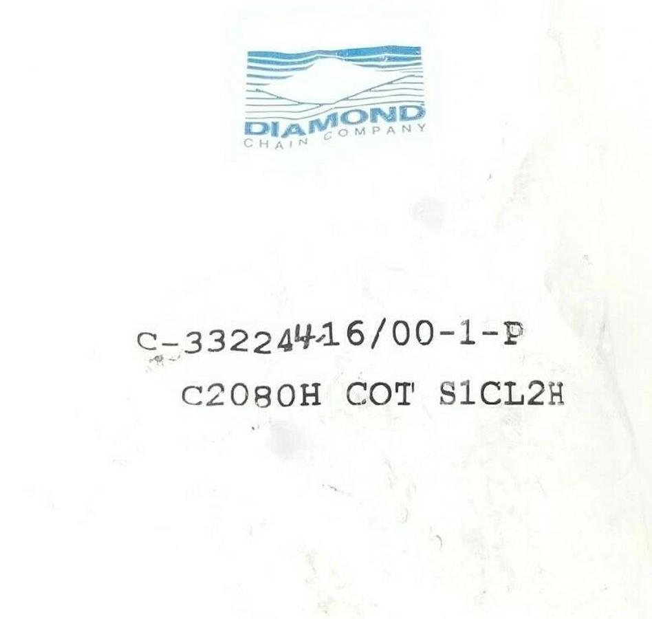 Used NEW IN BAG DIAMOND CHAIN CO. C-332244-16/00-1-P ROLLER CHAIN LINK C2080H S1CL2H
