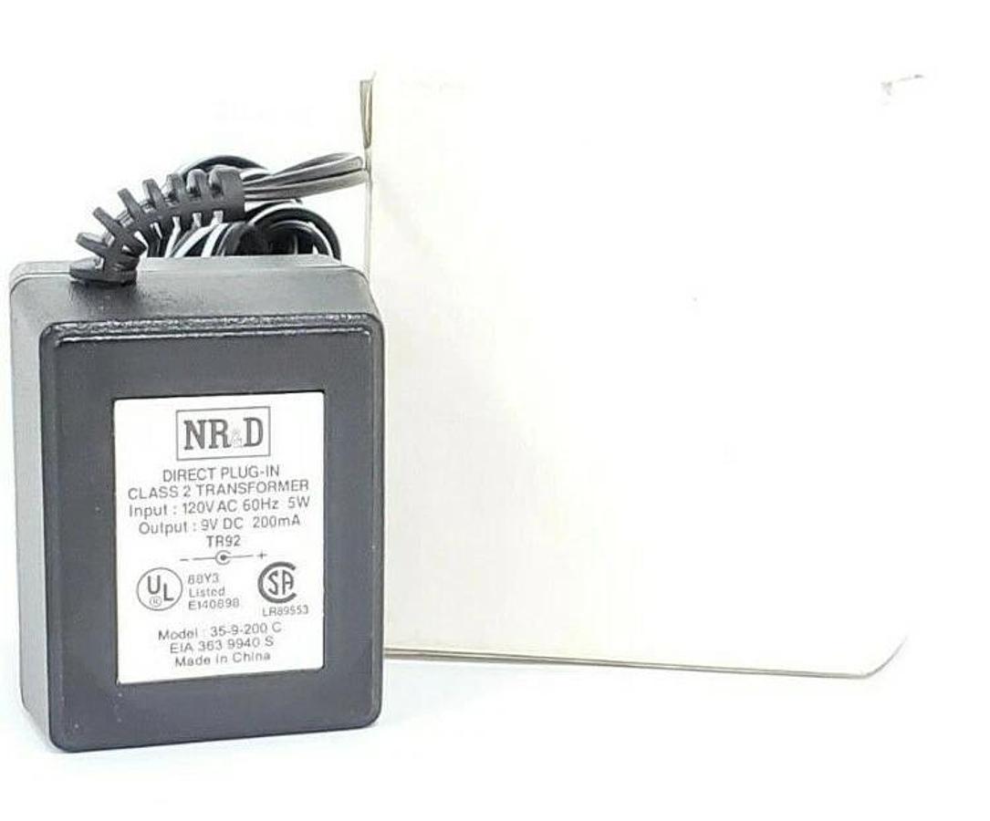 NEW NR&D 35-9-200 C POWER SUPPLY AC ADAPTER 9VDC 200mA 359200C