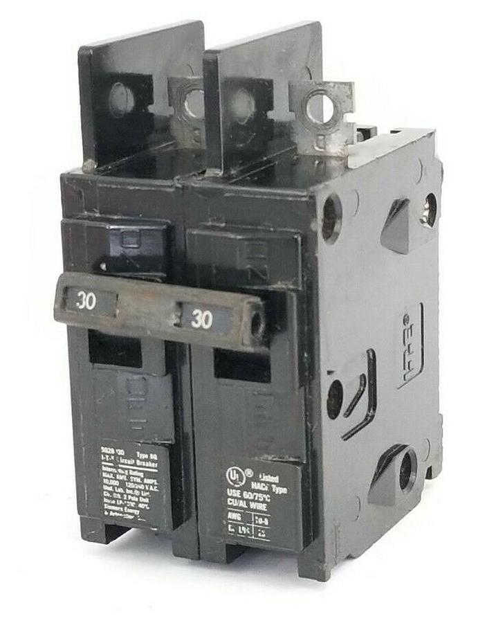 Used ITE / SIEMENS BQ2B030 CIRCUIT BREAKER 2P 30A 12-/240VAC HACR