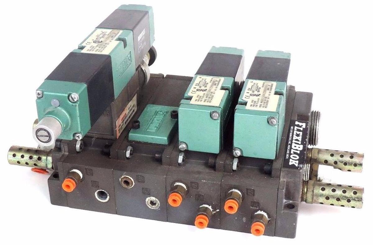 Used NUMATICS 081SS615M000048S61, 081SS615M048S61 SOLENOID VALVES W/ 081RS115J046F00