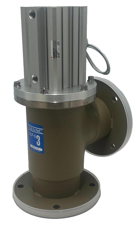 Used ULVAC VLP-U3-A Pneumatic Vacuum Angle Valve w/ SMC CDQ2B63-75 Air Cylinder NEW