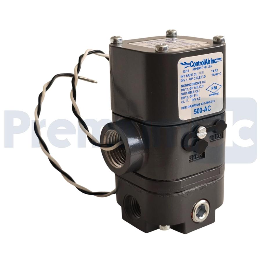 Used ControlAir 500-AC TYPE 500X I/P TRANSDUCER 4-20mA 3-15PSIG OUT/IN 18-100PSIG NEW