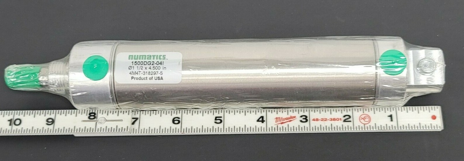 Used NEW NUMATICS 1500DG2-04I PNEUMATIC CYLINDER 1-1/2 X 4.500 IN, 4M4T-318297-5
