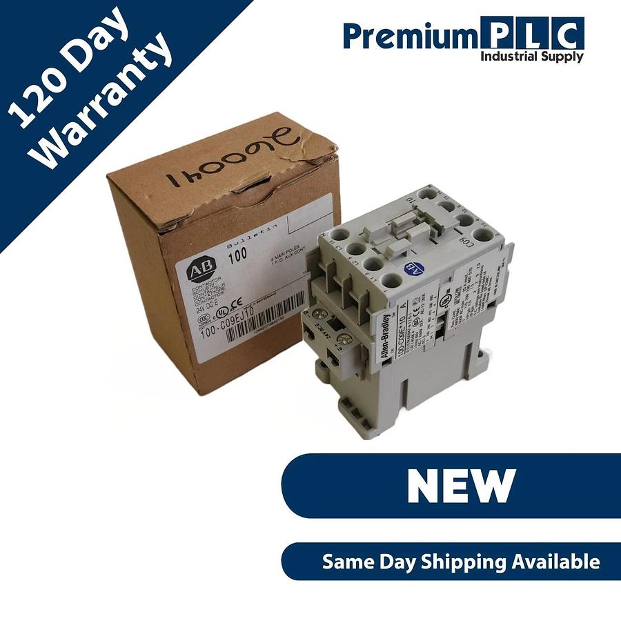 Used NEW ALLEN BRADLEY 100-C09EJ10 /A CONTACTOR 24VDC 3-POLE 100C09EJ10