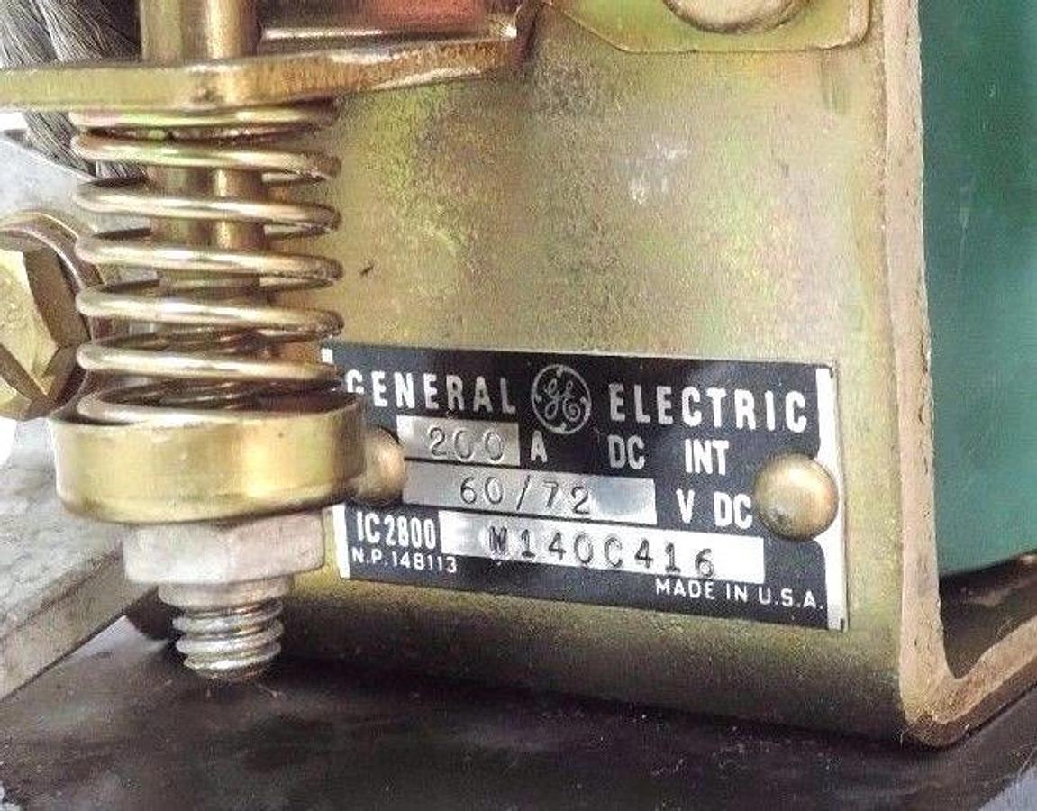 Used GENERAL ELECTRIC IC2800-M140C416 CONTACTOR W/ ID154G37A COIL, IC2800M140C416