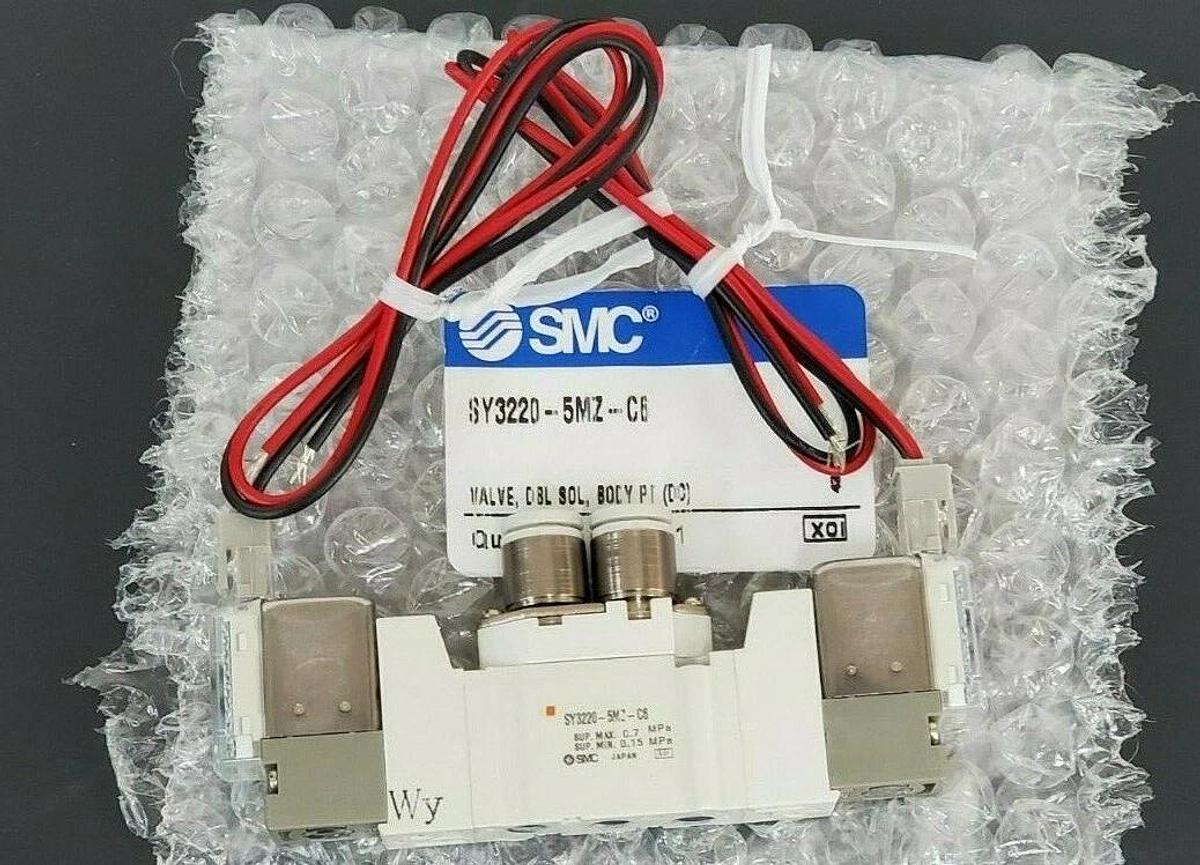 Used NEW SMC SY3220-5MZ-C6 VALVE, DBL SOL, BODY PT, SY32205MZC6