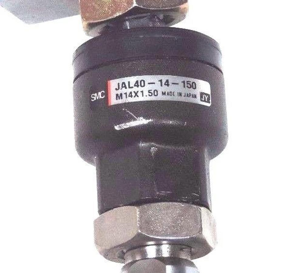 Used SMC CDQ2B40-10DCM COMPACT CYLINDER W/ JAL40-14-150 JAF/JAL ACCESSORY