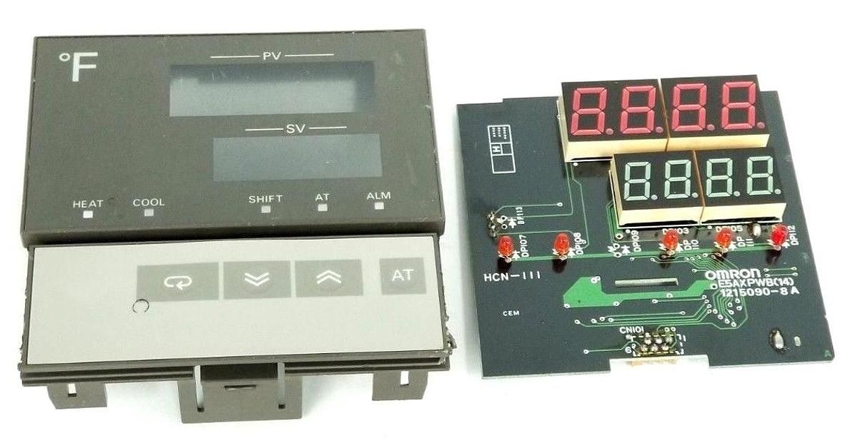Used OMRON E5AXPWB(14) TEMPERATURE CONTROLLER DISPLAY BOARD 1215090-8A HCN-111