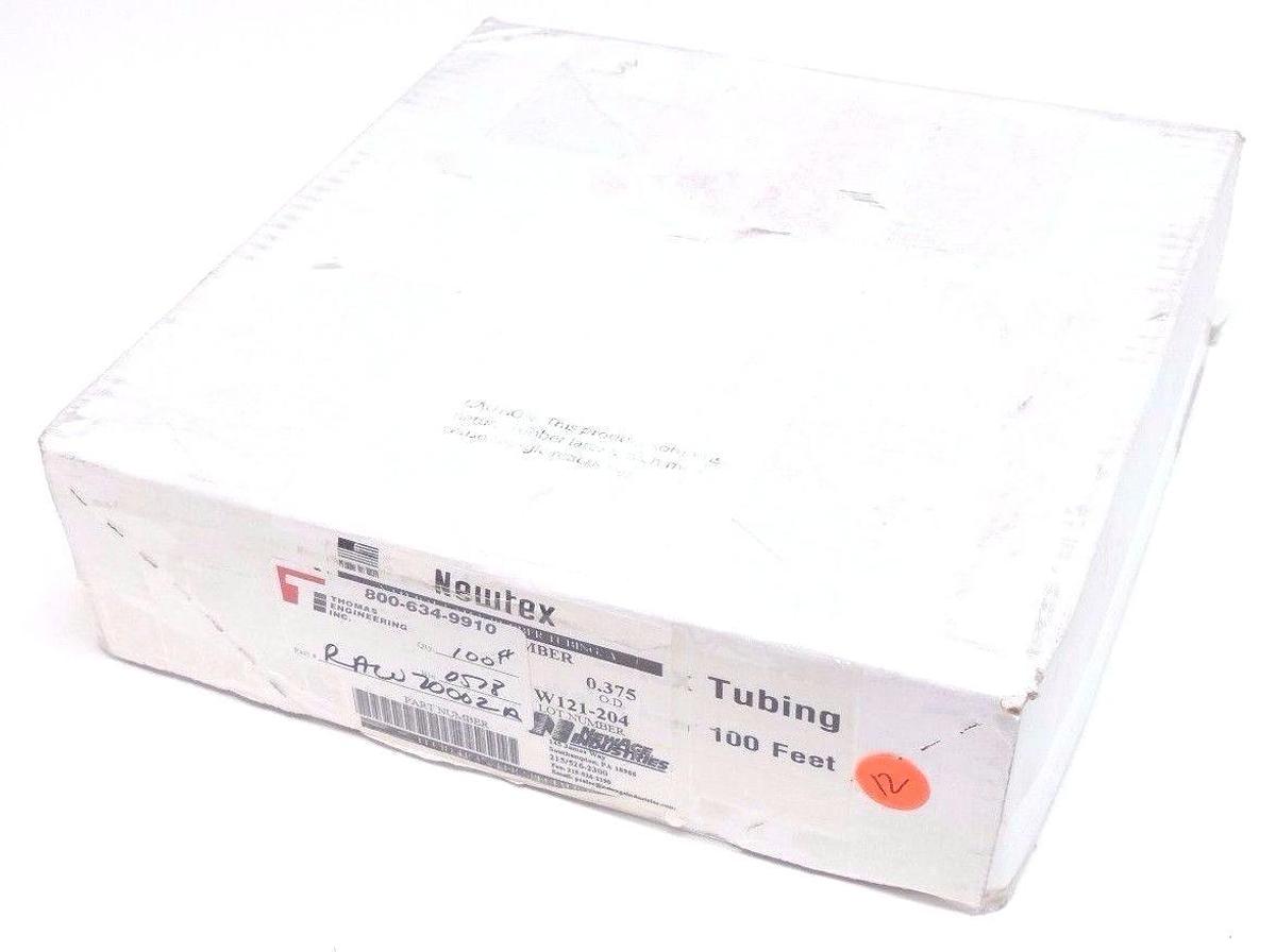 NIB THOMAS ENGINEERING RAW70002A NATURAL LATEX RUBBER TUBING 100FT, 0.375 O.D.