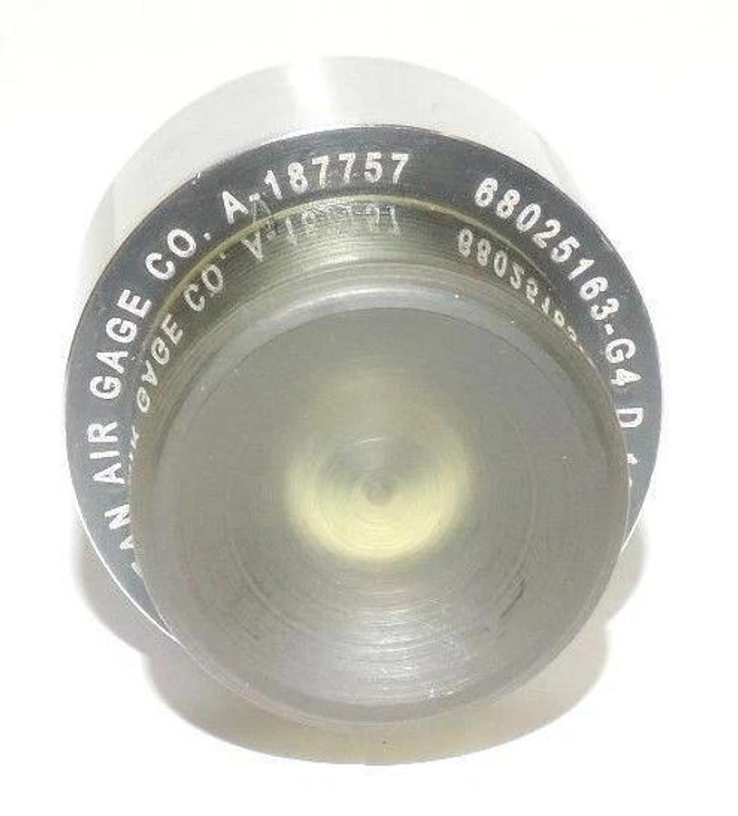 NEW MEAN AIR GAGE CO. 68025163-G4 PLUG GAGE 94-400-0499 1.6370 DIA. A-187757