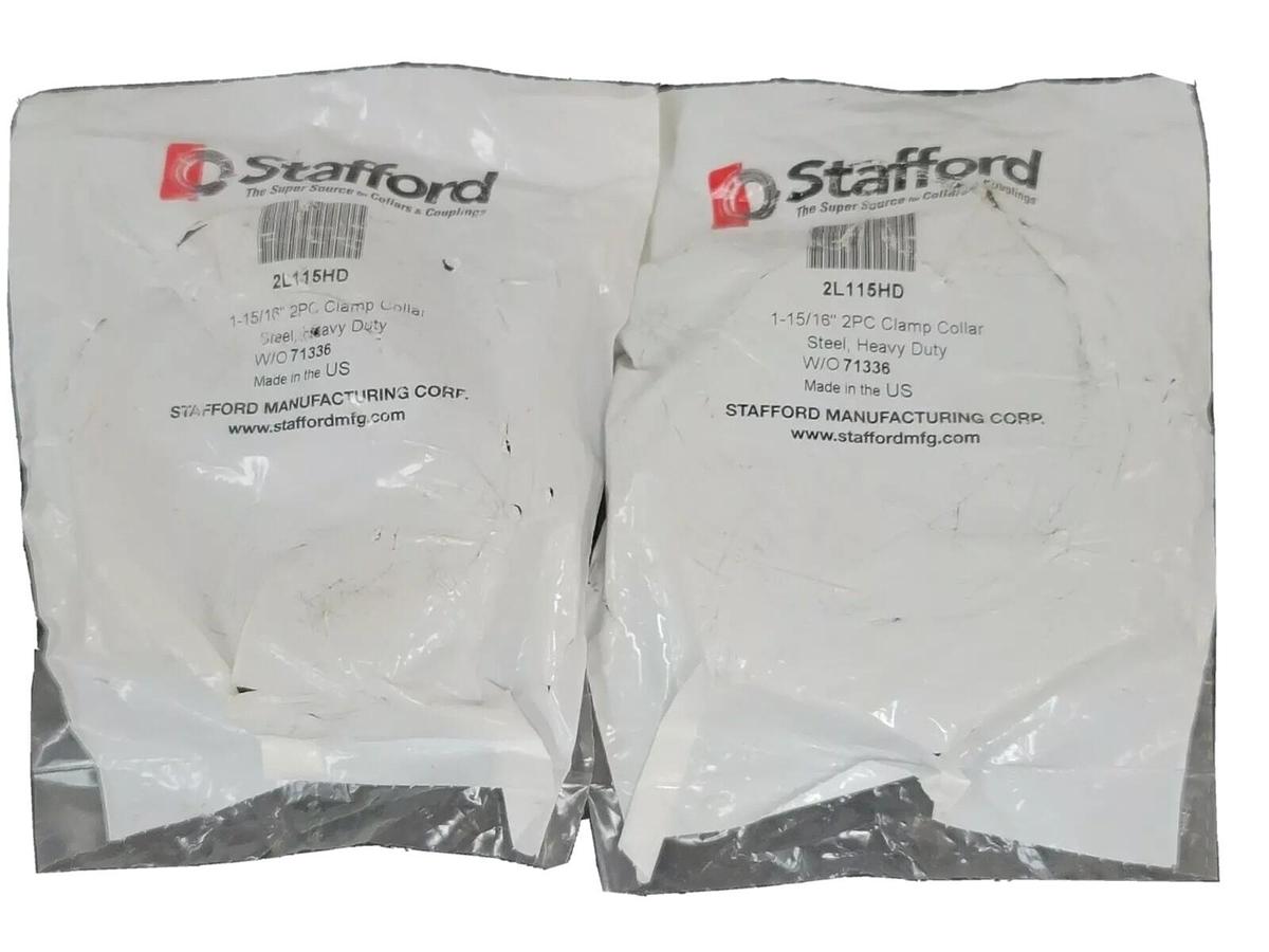 LOT OF 3 NEW STAFFORD 2L115HD 1-15/16'' 2PSC CLAMP COLLARS STEEL HEAVY DUTY