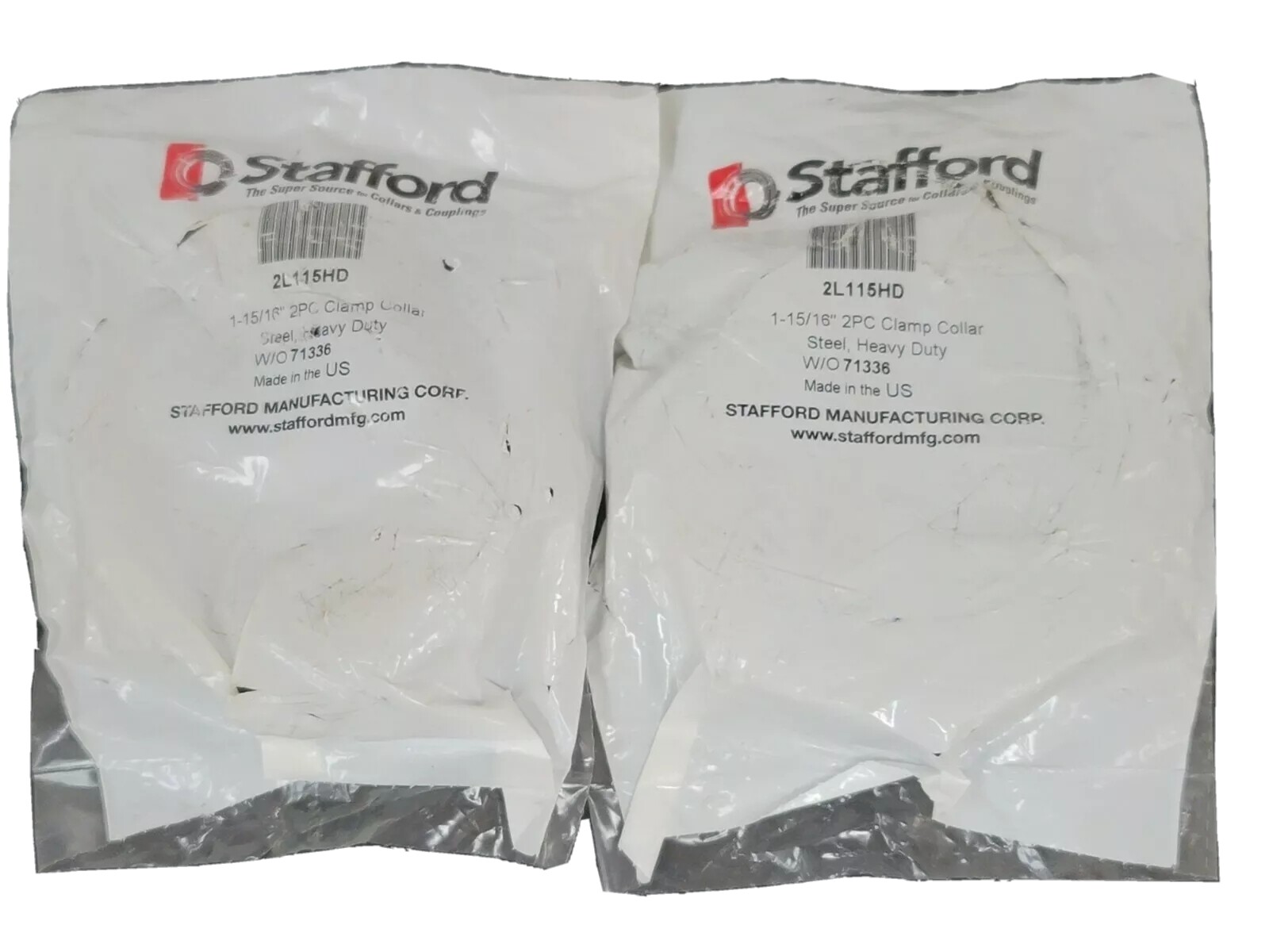 LOT OF 3 NEW STAFFORD 2L115HD 1-15/16'' 2PSC CLAMP COLLARS STEEL HEAVY DUTY