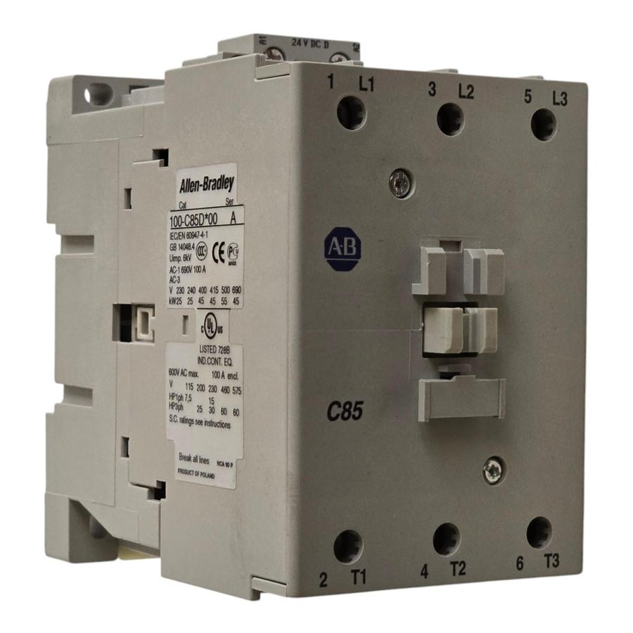 Used Allen Bradley 100-C85DJ00 /A 100-C IEC Contactor 85A 24VDC-Coil 100-C85D*00 NSNP
