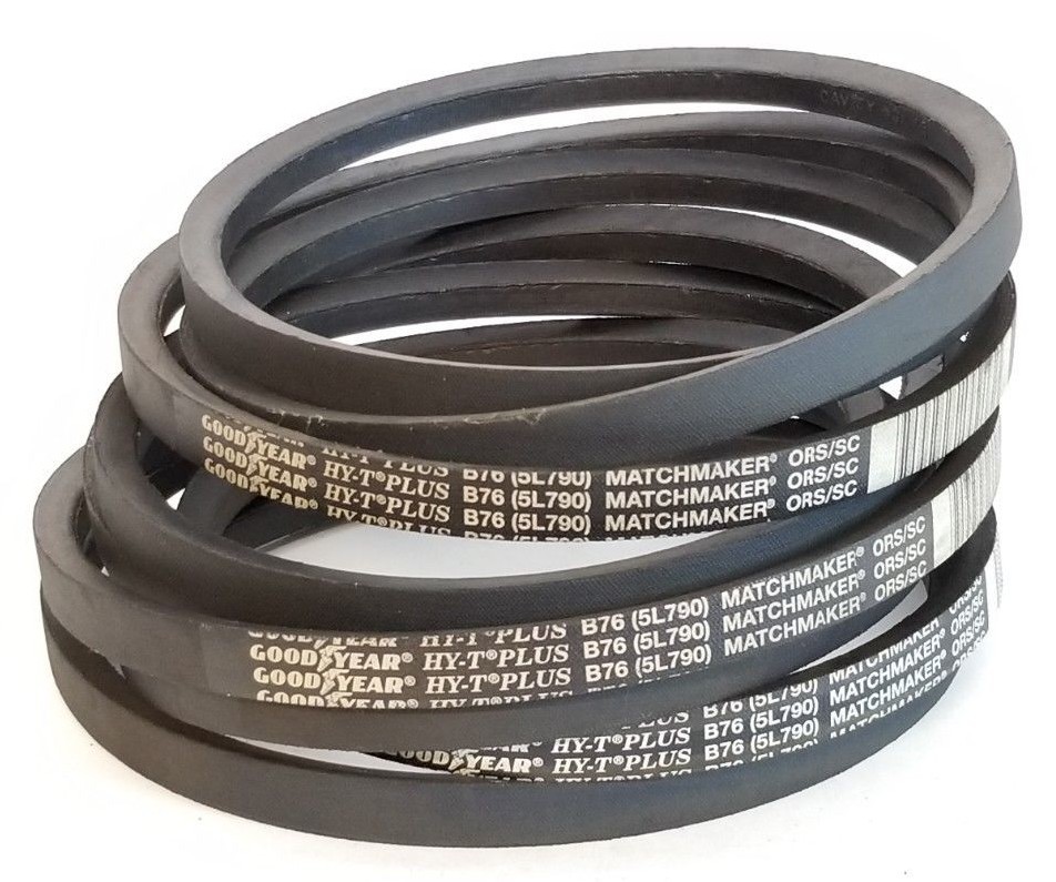 Used LOT OF 3 NEW GOODYEAR B76 HY-T PLUS 5L790 V-BELTS 21/32'' WIDTH 79'' LENGTH