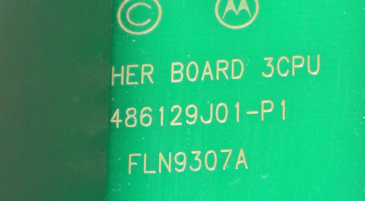 Used MOTOROLA FLN2414A SERIES 400 CPU MODULE MOSCAD W/ MOTHERBOARD 3CPU FLN9307A