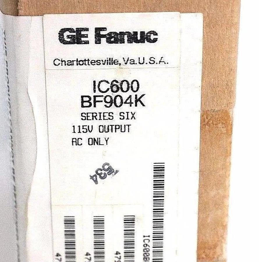 Used NEW FACTORY SEALED GE FANUC IC600BF904K OUTPUT MODULE 115VAC