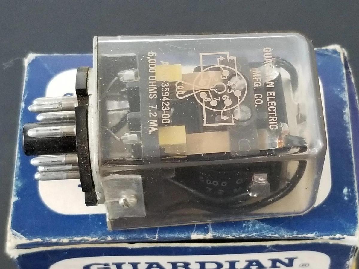 Used NIB GUARDIAN 1215-2C-5D PLATE CIRCUIT RELAY 12152C5D PLATE CIRCUIT RELAY 10AMPS
