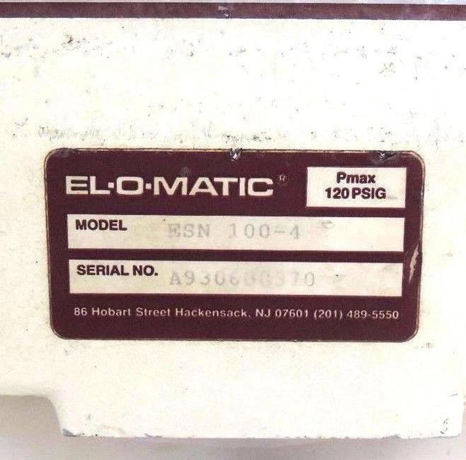 Used EL-O-MATIC ESN 100-4 PNEUMATIC VALVE ACTUATOR 120PSIG MAX, ESN1004
