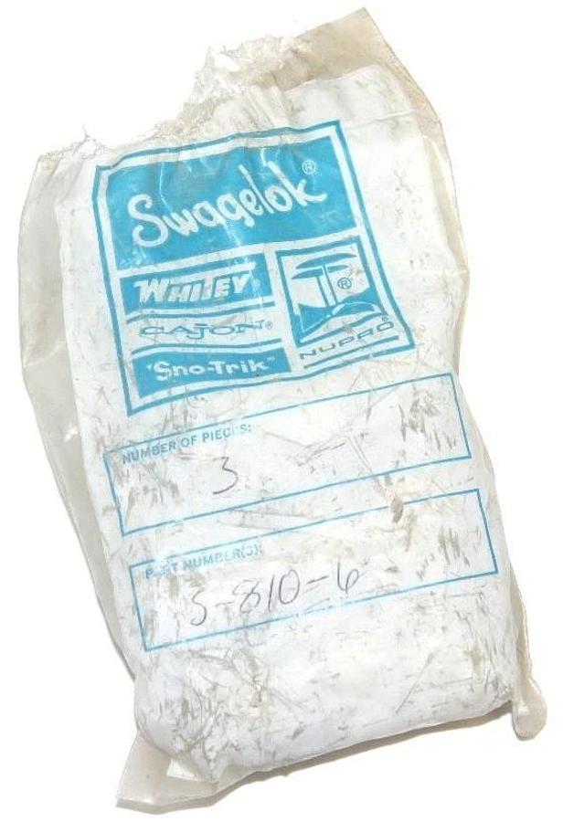Used NEW SWAGELOK SS-810-6 FITTING UNION, 1/2" TUBE (BAG OF 3) SS8106