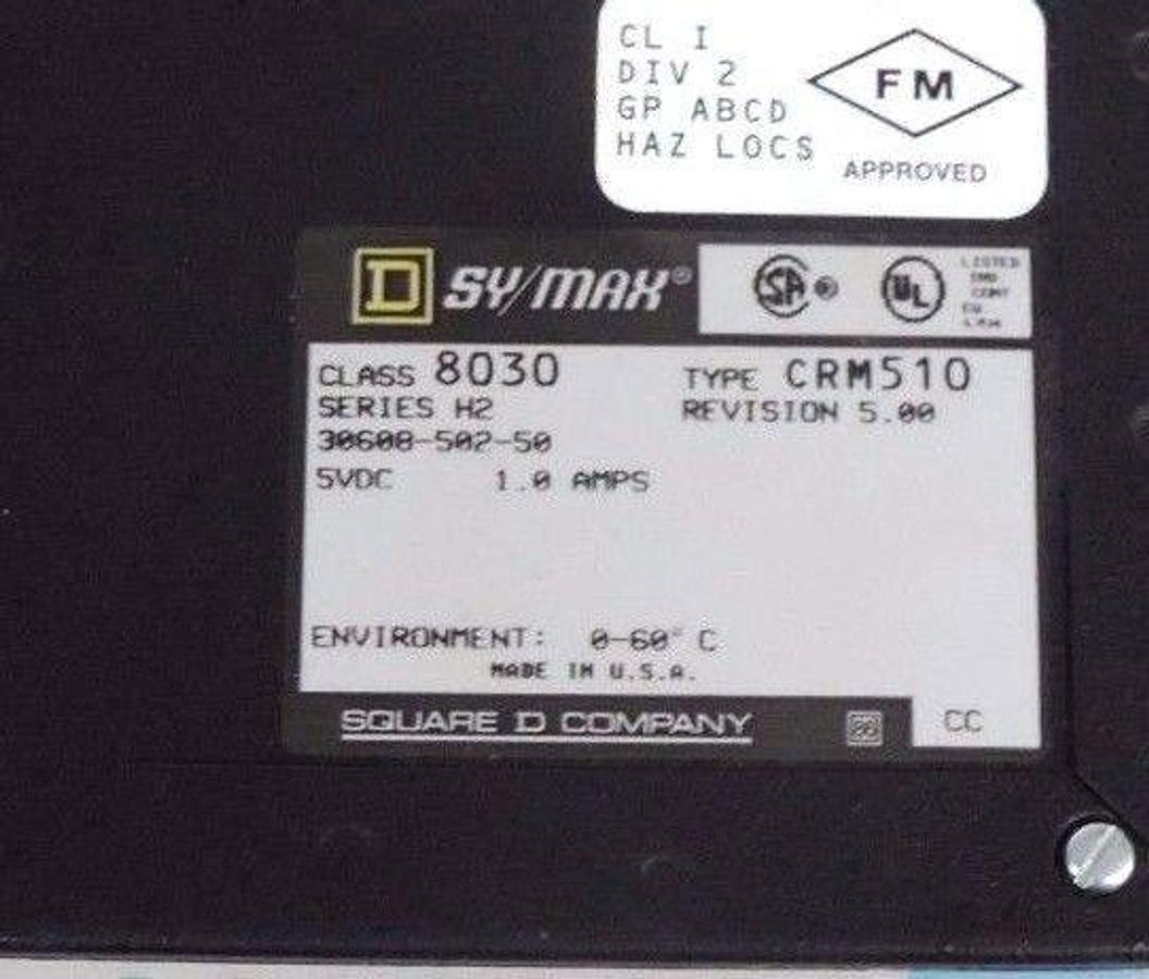 Used NEW SQUARE D 8030-CRM510 NETWORK INTERFACE MODULE SER H2 REV 5.00 30608-502-50