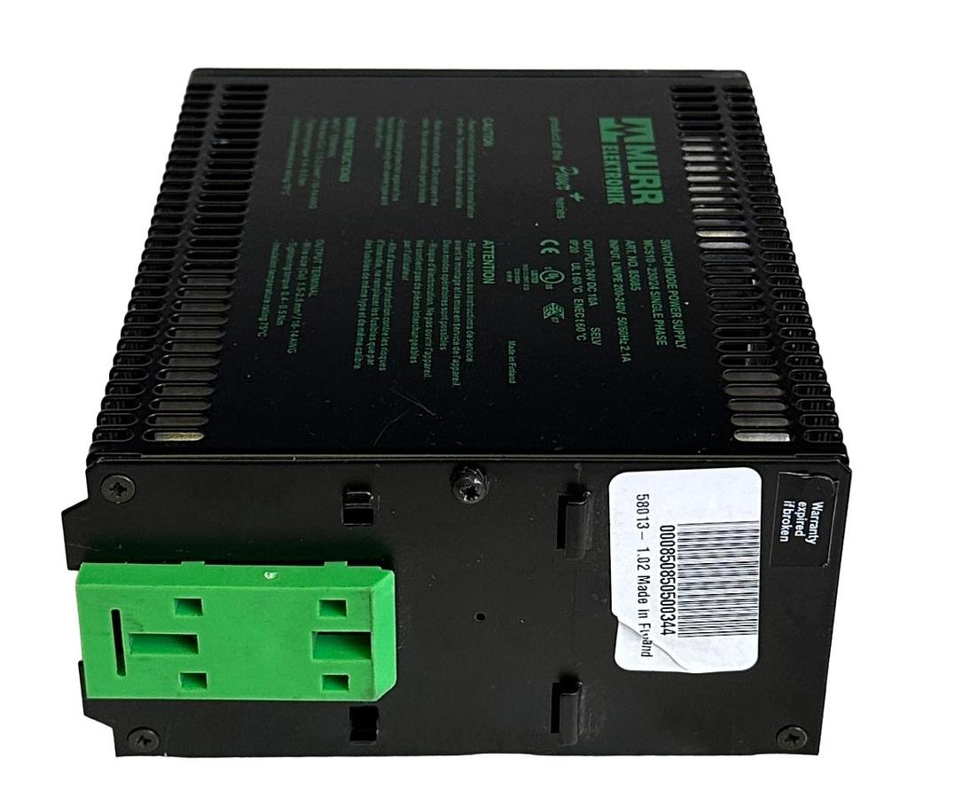 Used MURR ELEKTRONIK MCS10-230/24 / 85085 SWITCH MODE POWER SUPPLY 1-PHASE 200-240V
