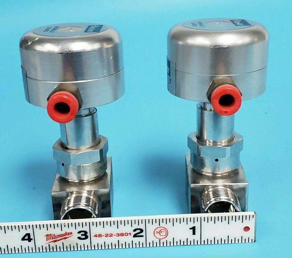 Used LOT OF 2 PARKER UHP 8A-P8K-11AC-SSV HIGH PURITY VALVES SE11220 8AP8K11ACSSV