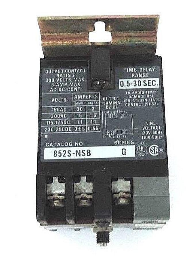 Used NEW ALLEN BRADLEY 852S-NSB SER. G SOLID STATE TIMING MODULE 0.5-30 SEC